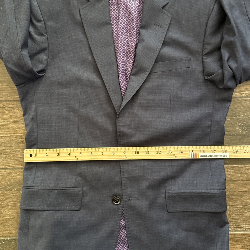 Ted Baker Suit Men 38R Jacket Blue Wool Endurance Jay Ct 28x30 Pants - Picture 8 of 16